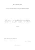prikaz prve stranice dokumenta Učinkovite menadžerske strategije za prevenciju skijaških ozljeda u Hrvatskoj